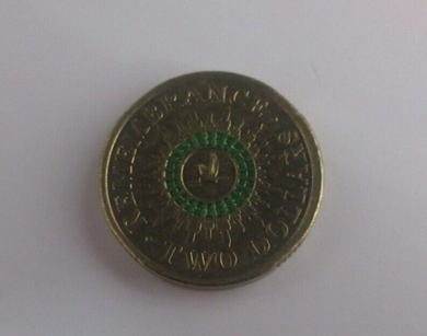 2014 Remembrance Australia Green £2 Two Dollars Uncirculated in Flip