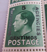 Load image into Gallery viewer, 1936 MOROCCO AGENCIES STAMPS G.B OVERPRINT 5c BLOCK OF 6 STAMPS
