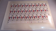 Load image into Gallery viewer, 1966 ENGLAND WINNERS WORLD CUP 1966 4d HALF SHEET 60x STAMPS MNH &amp; STAMP HOLDER
