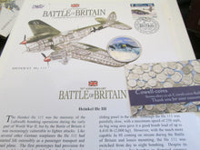 Load image into Gallery viewer, £5 Proof Coin First Day Covers Colourised Rare Unusual Battle of Britain WWII BU
