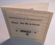 Load image into Gallery viewer, 2012 DIANA HER LIFE IN JEWELS CAMBRIDGE EMERALD CHOKER PROOF MEDALLION
