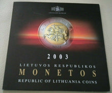 Load image into Gallery viewer, 2003 REPUBLIC OF LITHUANIA COINS FROM THE MINT OF LITHUANIA - VILNIUS 6 COIN SET
