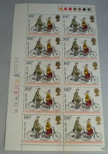 Load image into Gallery viewer, 1978 CYCLING 1878-1978 10 1/2p BLOCK OF 10 STAMPS MNH &amp; TRAFFIC LIGHTS
