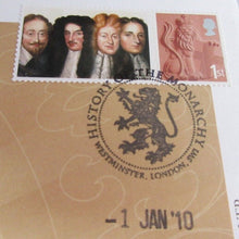 Load image into Gallery viewer, CHARLES II REIGN 1660-1685 COMMEMORATIVE COVER INFORMATION CARD &amp; ALBUM SHEET
