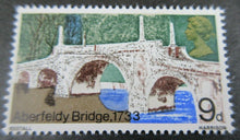 Load image into Gallery viewer, 1968 M4 VIADUCT BRIDGE 1s 9d X 1 STAMP &amp; ABERFELDY BRIDGE 9d X 2 STAMPS MNH
