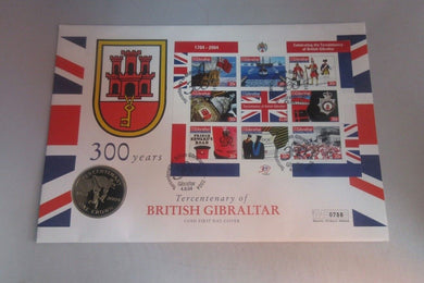 2004 Tercentenary of British Gibraltar 300 Years 1 Crown Proof Coin PNC No 788