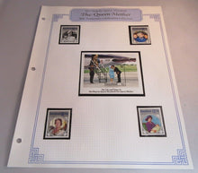 Load image into Gallery viewer, 1985 HMQE QUEEN MOTHER 85th ANNIV COLLECTION SWAZILAND STAMPS ALBUM SHEET
