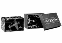 Load image into Gallery viewer, WWII Spitfire Crystal Sculpture Paperweight CRYSTAL VISIONS BOXED
