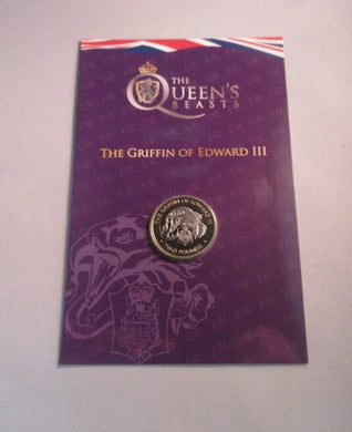 The Griffin of Edward III 2021 Queen's Beasts RARE BIOT £2 Coin In Pack