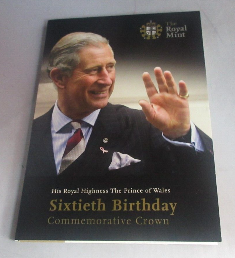 2008 King Charles III Prince of Wales 60th Birthday BUnc Royal Mint £5 Coin Pack
