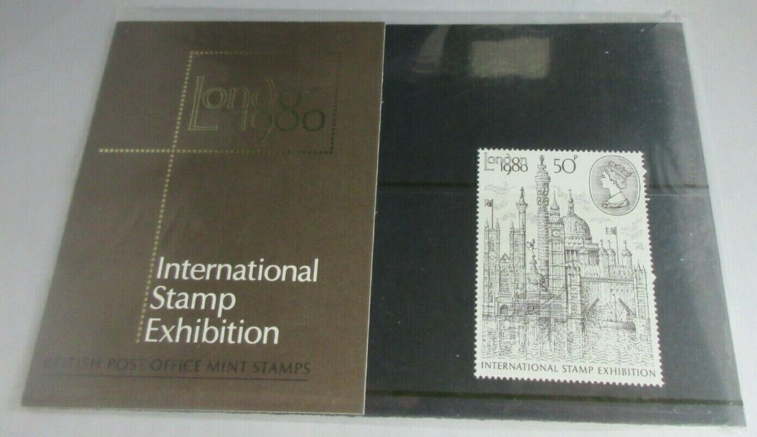 1980 INTERNATIONAL STAMP EXHIBITION BRITISH MINT STAMPS PRESENTATION PACK