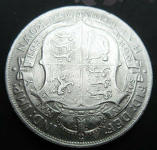 Load image into Gallery viewer, 1915 GEORGE V BARE HEAD FIRST COIN HALF 1/2 CROWN SPINK 4011 CROWNED SHIELD Cc6
