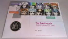 Load image into Gallery viewer, 1660-2010 THE ROYAL SOCIETY CELEBRATING 300 YEARS MEDAL COVER PNC
