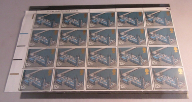 1975 PALACE OF WESTMINSTER 12P BLOCK OF 20 X STAMPS MNH & STAMP HOLDER