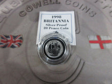 Load image into Gallery viewer, 1998 Britannia Silver Proof 1/10 oz 20p Coin From Royal Mint Boxed&amp;COA
