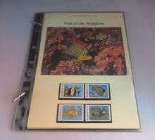 Load image into Gallery viewer, Fish of the Maldives WWF Info Sheets Exclusive Stamps from Maldives and FDC&#39;s
