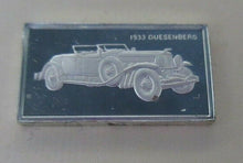 Load image into Gallery viewer, 1933 DUESENBERG 15mm X 10mm 1.60gram SILVER INGOT WITH INFORMATION SLIP
