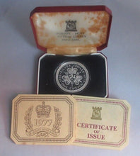 Load image into Gallery viewer, UK ISLE OF MAN 1977 SILVER JUBILEE SILVER PROOF ONE CROWN - BOX/COA
