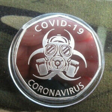 Load image into Gallery viewer, I SURVIVED 2020 MEDALLION SILVER PLATED NOVELTY 50p SHAPED COIN
