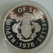 Load image into Gallery viewer, SEYCHELLES CONSERVATION 1978 ROYAL MINT SILVER PROOF 100 &amp; 50 RUPEES MINT CONDIT
