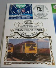 Load image into Gallery viewer, 1994 THE CHANNEL TUNNEL CELEBRATION - BENHAM SILK STAMP COVER, STAMPS/POSTMARK
