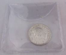 Load image into Gallery viewer, 1941 KING GEORGE VI BARE HEAD .500 SILVER UNC 6d SIXPENCE COIN IN CLEAR FLIP
