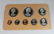 Load image into Gallery viewer, 1977 QUEEN ELIZABETH II COOK ISLANDS PROOF SET 8 COIN SET SILVER $5 SEALED/BOXED
