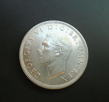 Load image into Gallery viewer, 1944 KING GEORGE VI BARE HEAD 1 SILVER HALF CROWN ref SPINK 4080 A4
