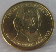 Load image into Gallery viewer, 2007 THOMAS JEFFERSON 3RD PRESIDENT 1801-1809 $1 COIN PHILADELPHIA MINT
