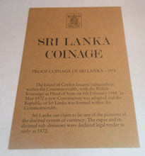 Load image into Gallery viewer, 1978 SRI LANKA PROOF EIGHT COIN SET IN HARD CASE &amp; OUTER COVER
