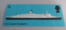 Load image into Gallery viewer, 1969 QUEEN ELIZABETH II BRITISH SHIPS 6 STAMPS MNH &amp; CLEAR FRONTED STAMP HOLDER
