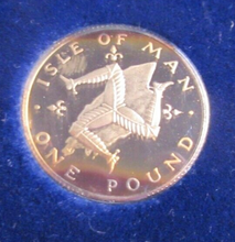 Load image into Gallery viewer, 1978 ISLE OF MAN SILVER PROOF £1 ONE POUND COIN WITH BOX &amp; COA
