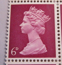 Load image into Gallery viewer, 1967 QUEEN ELIZABETH II BLOCK OF 6 6d STAMPS MNH WITH TRAFFIC LIGHTS
