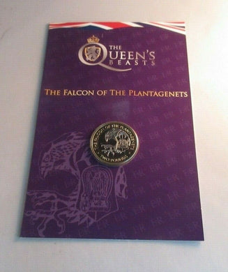 The Falcon of the Plantagenets 2021 Queen's Beasts RARE BIOT £2 Coin In Pack