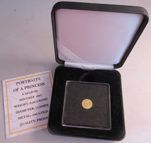 Load image into Gallery viewer, 1997 PORTRAITS OF A PRINCESS A LEGEND MINITURE MEDAL .585 GOLD PROOF BOX &amp; COA
