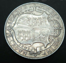 Load image into Gallery viewer, 1915 GEORGE V BARE HEAD FIRST COIN HALF 1/2 CROWN SPINK 4011 CROWNED SHIELD Cc3
