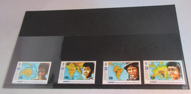 JERSEY UNICEF 50TH ANNIVERSARY DECIMAL STAMPS X 4 MNH IN STAMP HOLDER