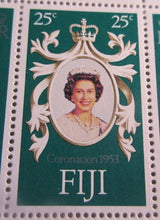 Load image into Gallery viewer, FIJI 25TH ANNIVERSARY OF THE CORONATION 1953 MINI SHEET MNH
