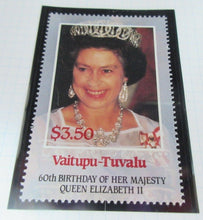 Load image into Gallery viewer, 1986 QUEEN ELIZABETH II 60TH BIRTHDAY VAITUPU TUVALU  STAMPS &amp; ALBUM SHEET
