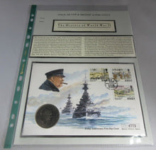 Load image into Gallery viewer, 1994 D-DAY ANNIVERSARY 1965 CHURCHILL CROWN COIN COVER PNC STAMPS &amp; PMARKS
