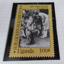 Load image into Gallery viewer, 1986 QUEEN ELIZABETH II 60TH BIRTHDAY UGANDA STAMPS &amp; ALBUM SHEET
