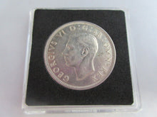 Load image into Gallery viewer, 1939 GEORGE VI BARE HEAD COINAGE HALF 1/2 CROWN aUNC IN QUADRANT CAPSULE
