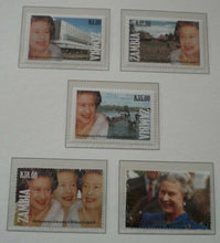 Load image into Gallery viewer, 1952-1992 QEII 40TH ANNIVERSARY OF THE ACCESSION - 5 X ZAMBIA MNH STAMPS/INFO
