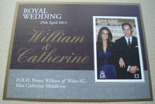 Load image into Gallery viewer, 2011 ROYAL WEDDING WILLIAM &amp; CATHERINE 29 APRIL 2011 BIOT MINIATURE SHEET MNH
