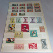 Load image into Gallery viewer, VARIOUS SPORTING STAMPS WITH CLEAR FRONTED HOLDER
