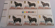 Load image into Gallery viewer, 1978 SHIRE HORSE 9p BLOCK OF 6 STAMPS MNH WITH TRAFFIC LIGHTS
