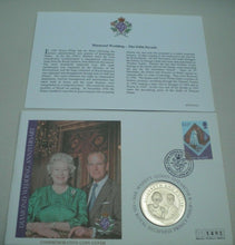 Load image into Gallery viewer, 2007 DIAMOND WEDDING ANNIVERSARY BUNC ONE DOLLAR COIN COVER PNC, STAMP AND COA
