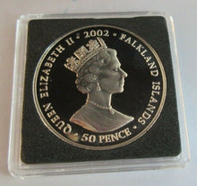 Load image into Gallery viewer, 2002 QEII GOLDEN JUBILEE ORB &amp; SCEPTER 50P CROWN COLOURED PROOF BOX &amp; COA
