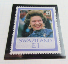 Load image into Gallery viewer, 1986 QUEEN ELIZABETH II 60TH BIRTHDAY SWAZILAND STAMPS &amp; ALBUM SHEET
