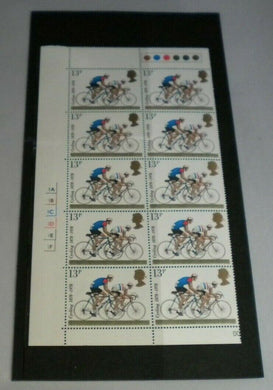 1978 CYCLING 1878-1978 13p BLOCK OF 10 STAMPS MNH & TRAFFIC LIGHTS